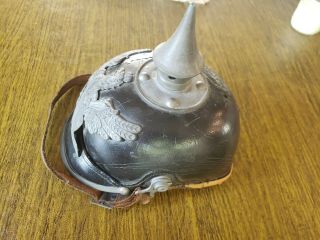 WW1 German Spiked Helmet (Pickelhaube).  Antique with Baden Coat of Arms 4