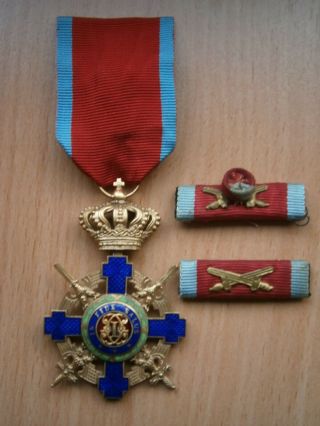 1877 Order Of The Star Of Romania In Fide Salus Medal Army State Decoration