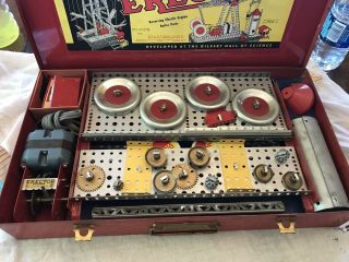 Never Been Out Of Box VINTAGE TOY 1938 GILBERT ERECTOR NO.  7 1/2 ENGINEER ' S SET 4