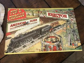 Never Been Out Of Box VINTAGE TOY 1938 GILBERT ERECTOR NO.  7 1/2 ENGINEER ' S SET 6