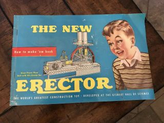 Never Been Out Of Box VINTAGE TOY 1938 GILBERT ERECTOR NO.  7 1/2 ENGINEER ' S SET 7