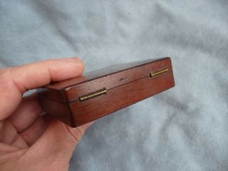 antique pocket compass kompass bussola sundial wooden case sonnenuhr late 19th c 9