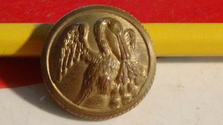 Civil War Confederate Louisiana State Seal Coat Button