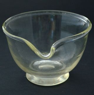 Antique vintage apothecary lab glass evaporating dish bowl beaker mortar - e 2