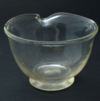 Antique vintage apothecary lab glass evaporating dish bowl beaker mortar - e 4