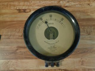 Antique Westinghouse Electric & Mfg.  Co.  Type Td Frequency Meter Pat.  Sept 1898