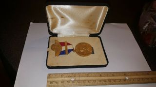 1979 Elihu Root Medal In Case National Civilian Team John L.  Firley Look