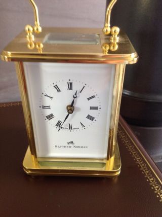 Matthew Norman Brass Carriage Clock Outstanding with Case 5