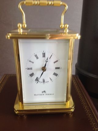 Matthew Norman Brass Carriage Clock Outstanding with Case 7