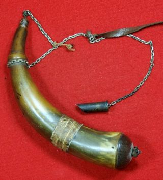 Pre Civil War Era Powder Horn Flask.