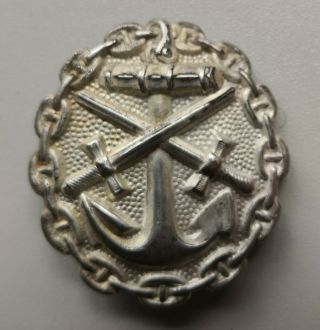 German Ww 1 Kriegsmarine Wound Badge - Silver