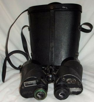 Estate Wwii 1944 U.  S.  Navy Buships Mark Xliv Binoculars W/ Case But