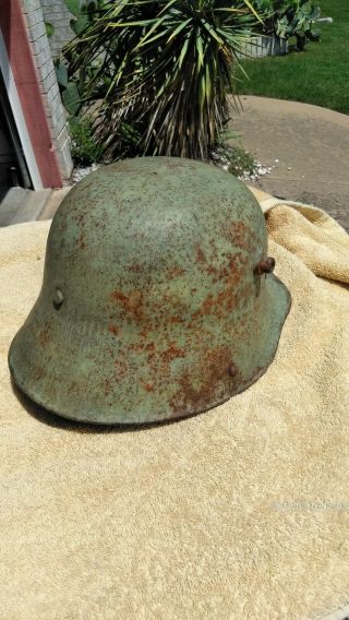 WW1 GERMAN M 16 HELMET G62 Gebrueder Gnuechtel A.  G. ,  Lauter i.  /Sa. 2