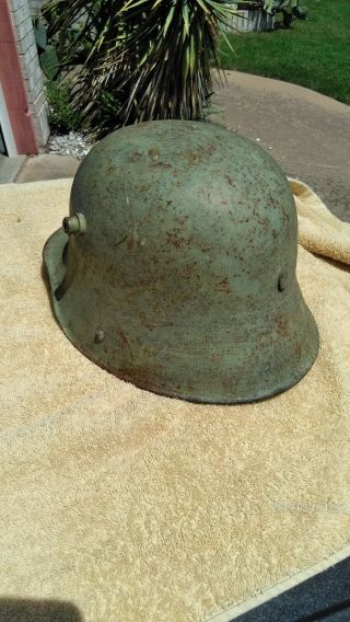 WW1 GERMAN M 16 HELMET G62 Gebrueder Gnuechtel A.  G. ,  Lauter i.  /Sa. 3