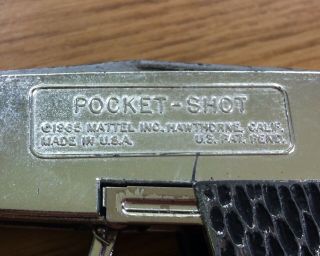 AGENT ZERO M POCKET - SHOT CAP GUN POCKET KNIFE MADE IN U.  S.  A.  BY MATTEL 1965 5