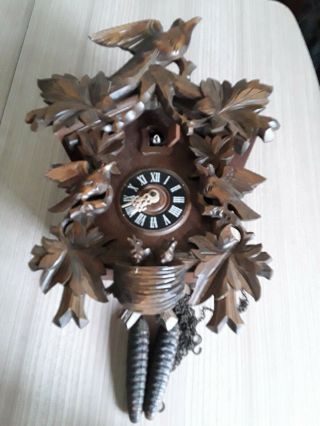 Stunning Carved Wooden Cuckoo Clock Full Order