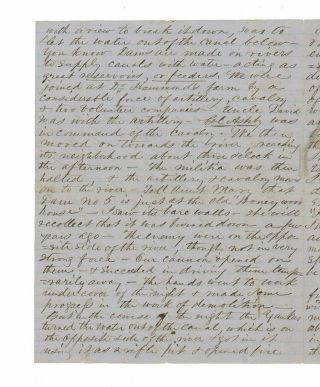 1861 Civil War Letter - 7th VA Cav - Stonewall Jackson ' s Raid on C&O Canal Dam 2