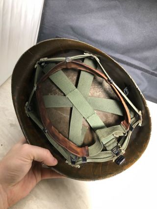 Vintage Vietnam War May 31st 1967 US Military Helmet Liner USA Army As Found 9