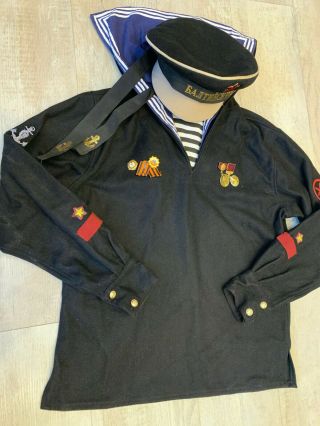 Russian military naval NAVY jacket tunic,  cap Soviet Uniform RARE,  WW2 5