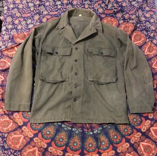 Ww2 Military 13 Star Button Hbt Shirt/jacket Size 38 Us Army