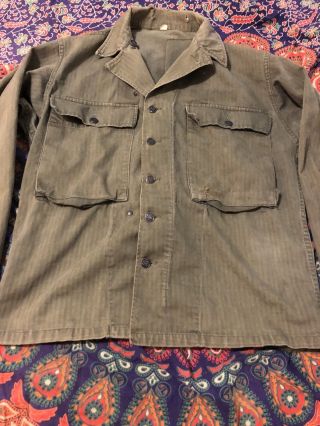 WW2 Military 13 Star Button HBT Shirt/Jacket Size 38 US Army 2