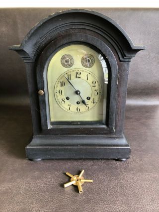 Rare Gustav Becker Mantle Clock Chimes Germany Freiburg 16 " Tall