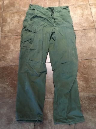 Vtg Vietnam Us Army Jungle Pants Trousers Og 107 Size Medium Long