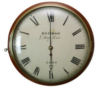 Early Georgian Croydon London 8 Day Fusee Wall Dial Clock Thin Frame