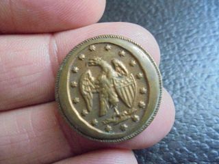 Rare Pre - Civil War Infantry Militia One Piece Coat Button
