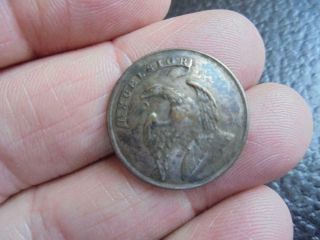Rare Pre - Civil War York State Militia One Piece Silvered Coat Button