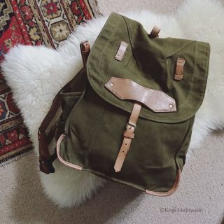 Large Military Backpack,  Vintage Army Rucksack,  Old Army Canvas Backpack