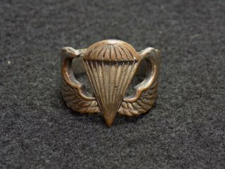 Wwii Us Army Paratrooper Jump Wings Ring Sz.  11