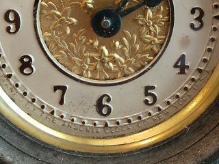 Antique Ansonia Figural Mantle Clock Pretty Not Running 6