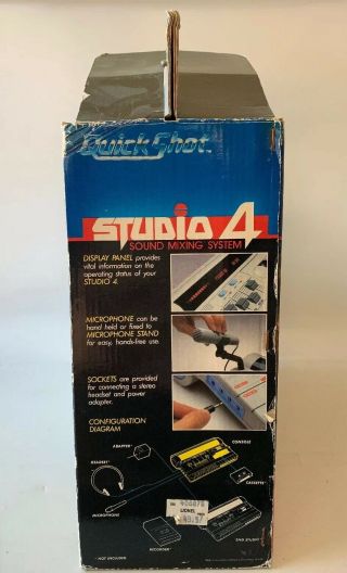 Vintage 1987 Quick Shot Studio 4 Sound Mixing System - Be Your Own DJ NIB 3