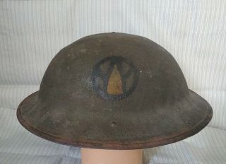 Wwi & Wwii Brodie " Doughboy " Combat Helmet (89th Inf.  Div. ) " Rolling W "