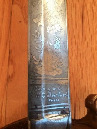 Wonderful Civil War Foot Officers Sword By C Roby Of Chemsford,  Ma