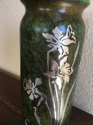 Heintz Art Metal Arts Crafts Nouveau Sterling Bronze Vase Ovington Chicago NYC 3