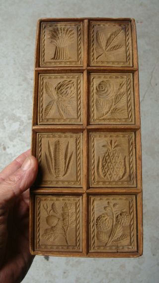 19th C 8 - Part Springerle / Cookie / Butter Board / Print