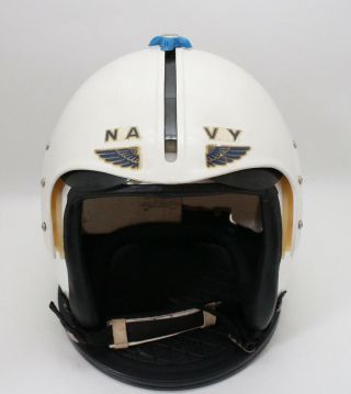 Us Prk - 40/p Pilot Flight Helmet Size Large Navy Rare 007 - 3751