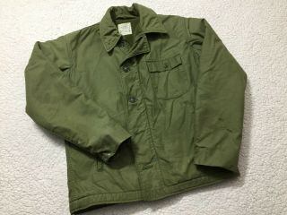 60s Vintage Vietnam Military Deck Jacket Cold Weather Permeable A2 8415 - 753 - 5612