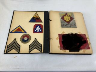 Ww2 Photo Album,  Named Grouping 45th Division 179th Infantry,  Souvenirs,  Patches