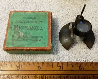 Vintage Bausch & Lomb Agricultural Microscope From Orange Judd Company