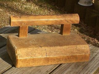 Antique Pegged Mortise & Tenon Burled Walnut Carpenter 