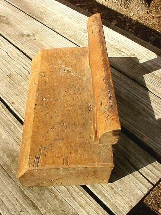 Antique Pegged Mortise & Tenon BURLED WALNUT CARPENTER ' S AID or BOOT SCRAPER 2