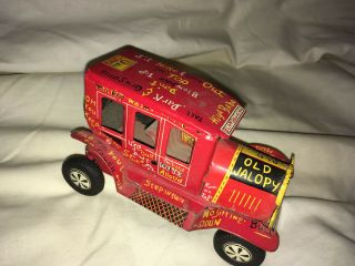 friction Old Jalopy with driver Marx Linemar Japan Tin Litho awesome vintage toy 2