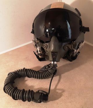 Jet Pilots Flight Helmet With O2 Mask