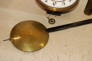 Antique Gustav Becker 1 weight Vienna regulator Clock Movement w/ Pendulum 2