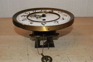Antique Gustav Becker 1 weight Vienna regulator Clock Movement w/ Pendulum 7