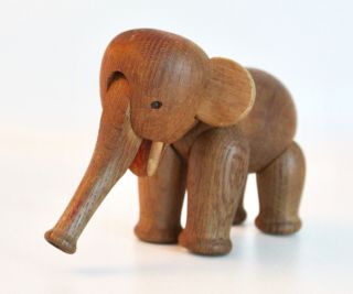 Kay Bojesen Vtg Mid Century Danish Modern Teak Wood Elephant Denmark Figure Toy