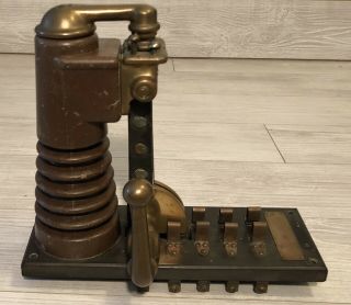 Antique 1800’s - 1900’s Electrical Circuit Breaker Switch Apparatus 4